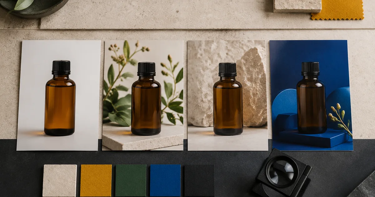 A source photograph beside several visually consistent AI-generated creative variations