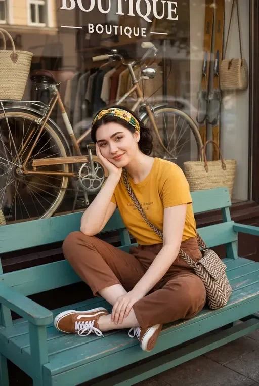 Retro Urban Street Fashion Portrait