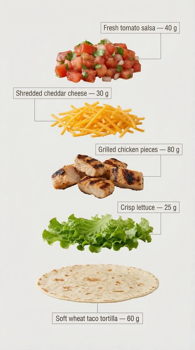 Commercial Taco Exploded View Infographic