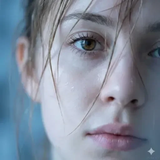 Cold Cinematic Macro Portrait