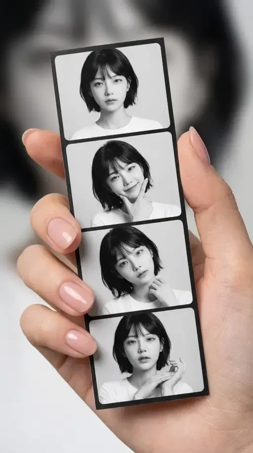 hand holding photobooth strip