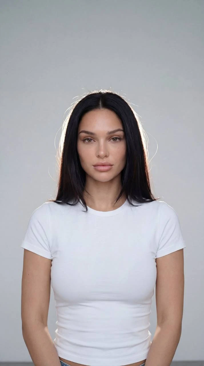 minimalist studio portrait rim lighting