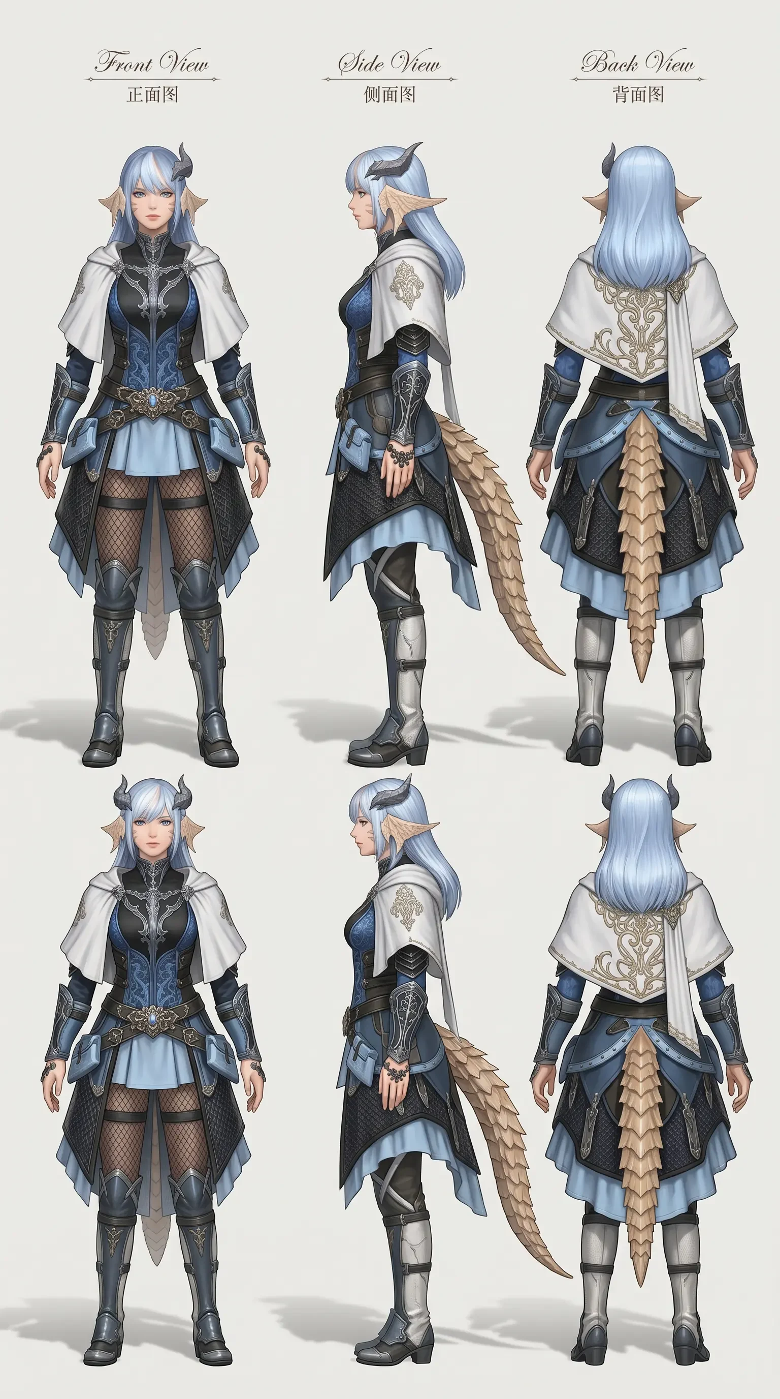 Fantasy Elf Character Concept Sheet reference image 1