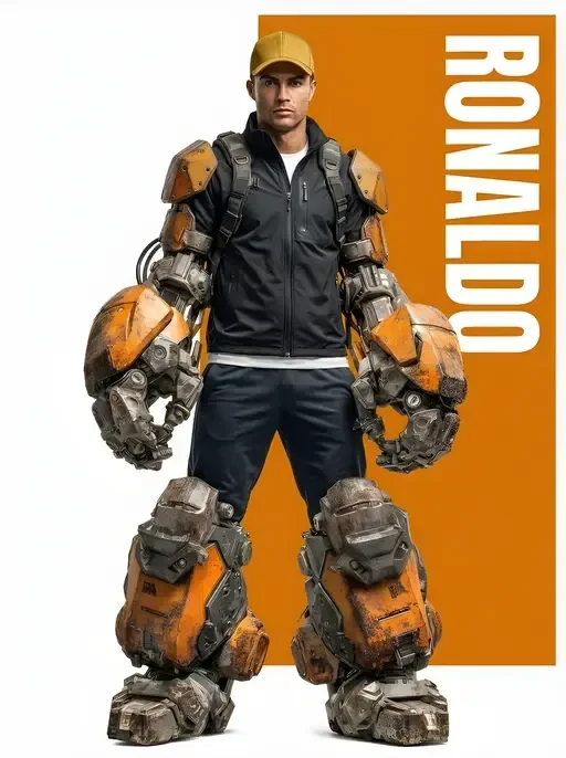 Futuristic Exoskeleton Superhero Poster