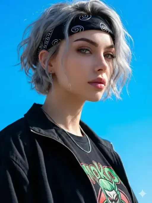 Edgy Modern Bandana Portrait