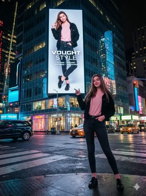 Stylish Urban Night Fashion Portrait