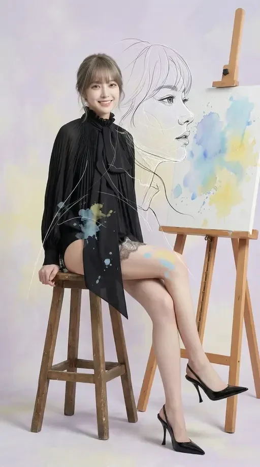 Mixed Media Artist Portrait Studio