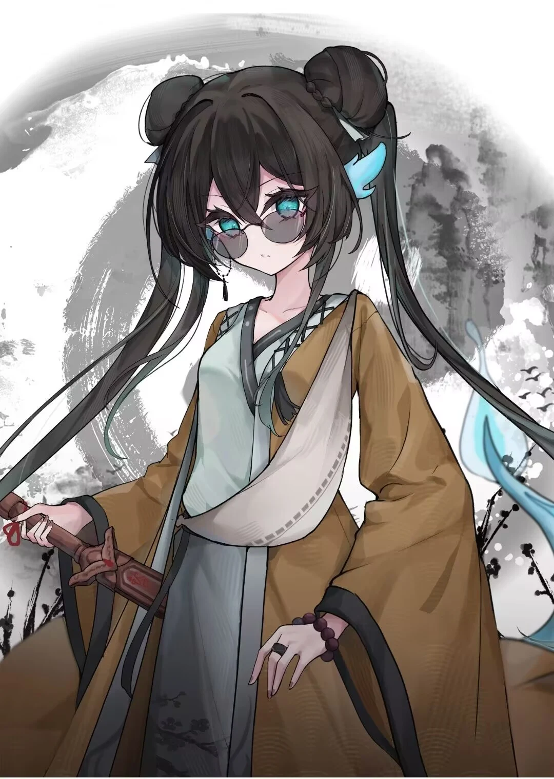 Anime Girl With Sunglasses Gesture reference image 2