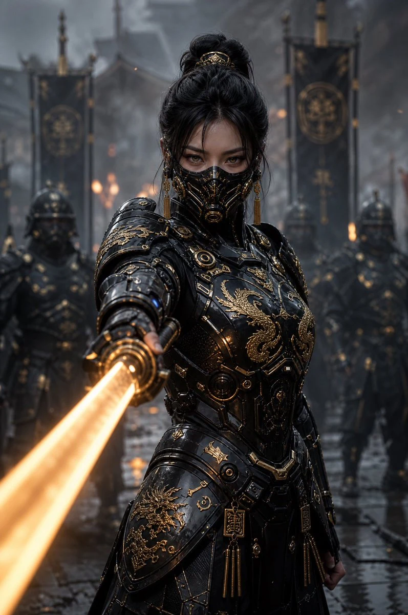 Cyber Samurai Empress Portrait