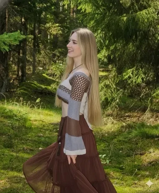 bohemian forest editorial portrait