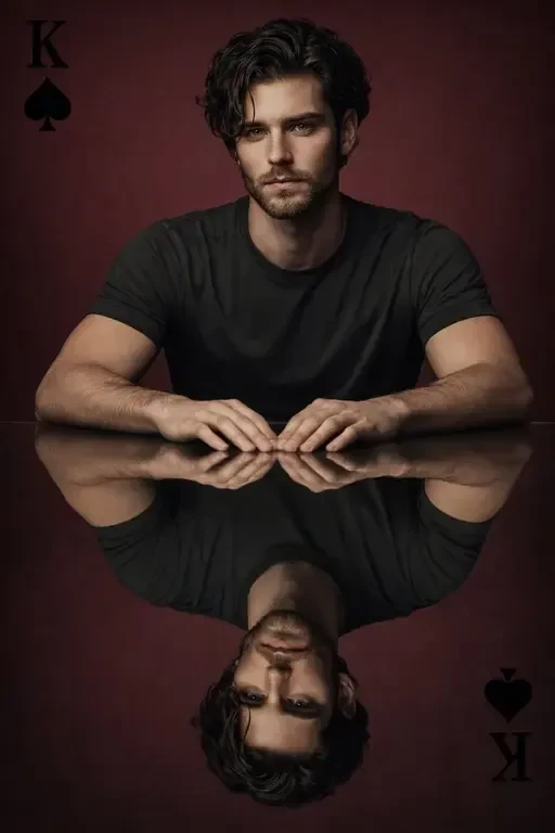 Symmetrical King of Spades Studio Portrait
