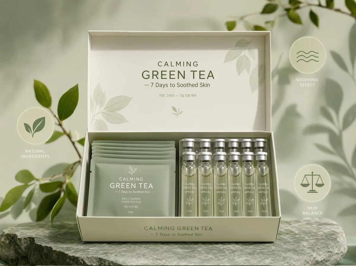 calming green tea skincare film kit