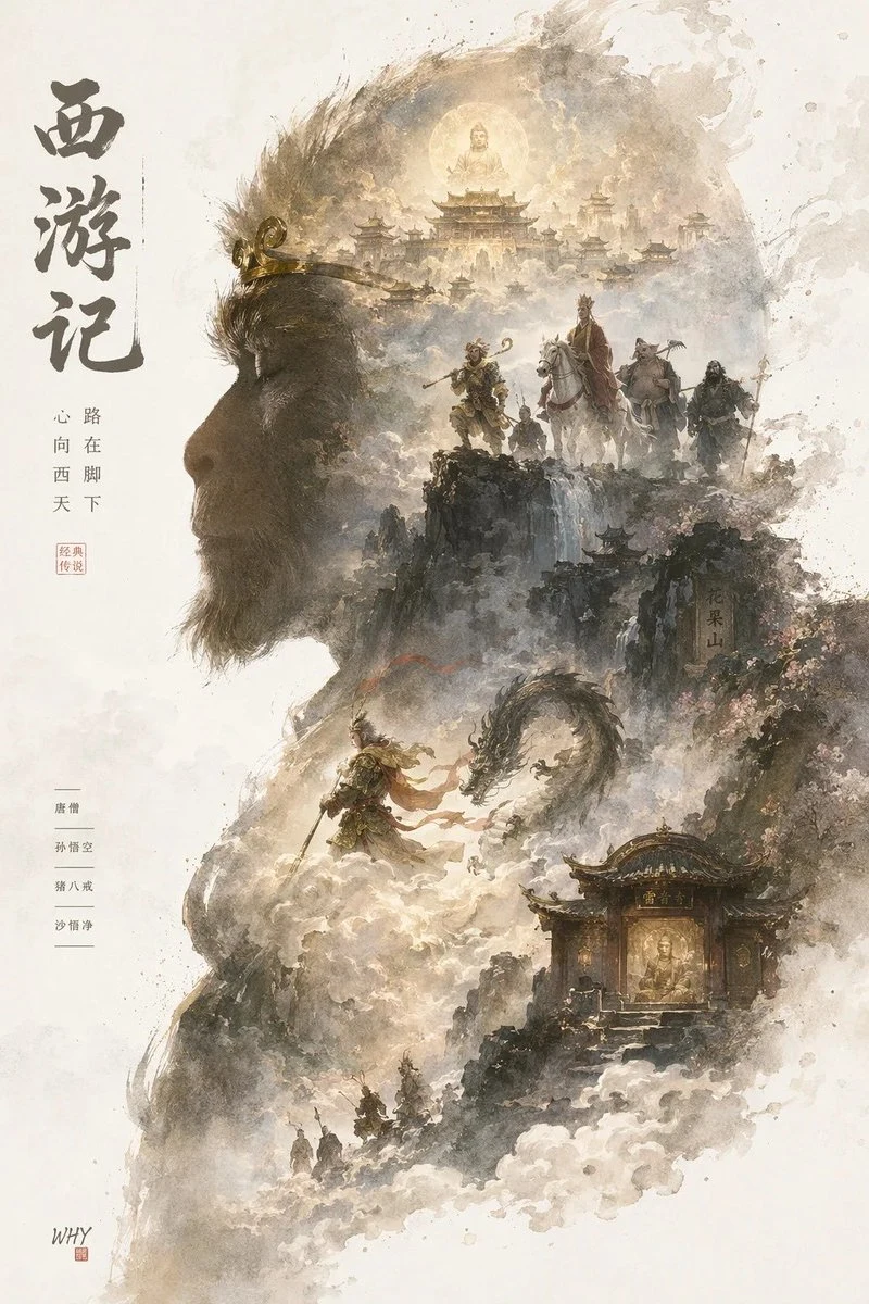 Epic Silhouette World Poster