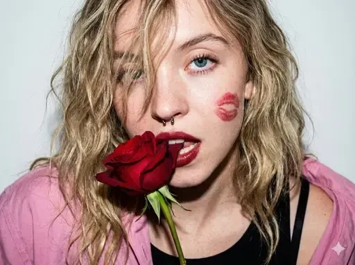 Edgy Grunge Portrait with Rose