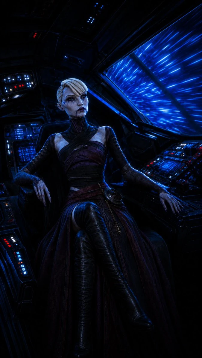 gothic starship-commander portrait