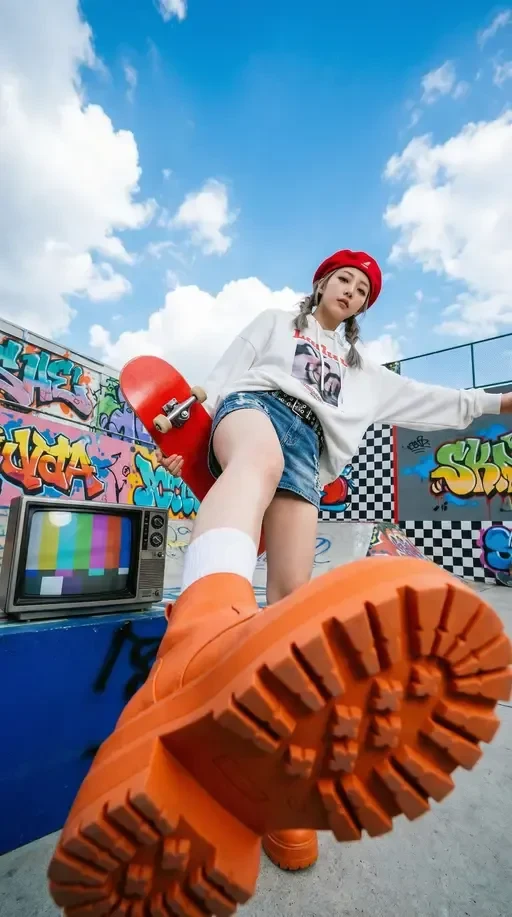 Y2K Streetwear Skate Girl Editorial