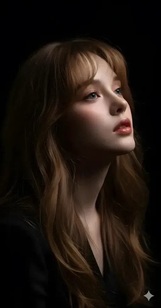 cinematic chiaroscuro fine art portrait