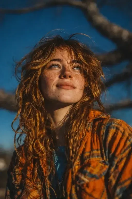 cinematic golden hour outdoor portrait