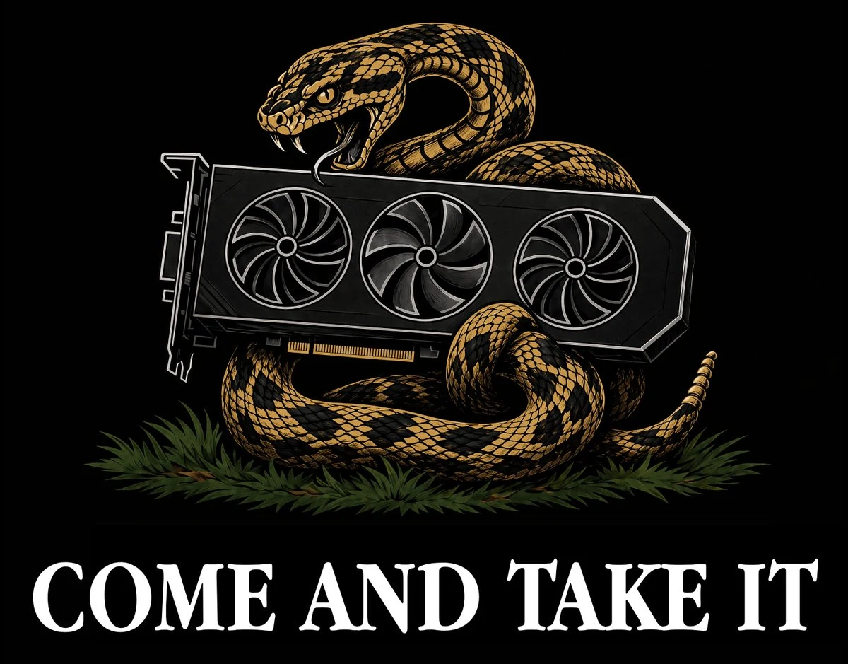 rattlesnake gpu come and take it graphic