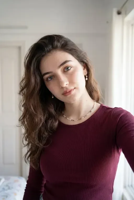 Cozy Indoor Bedroom Selfie