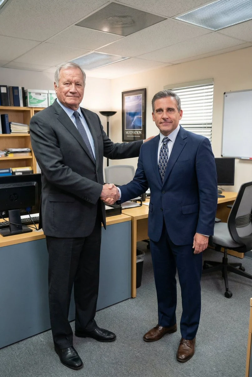 Professional Handshake Office Setting