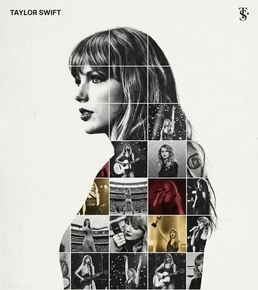 Textured Silhouette Mosaic Poster
