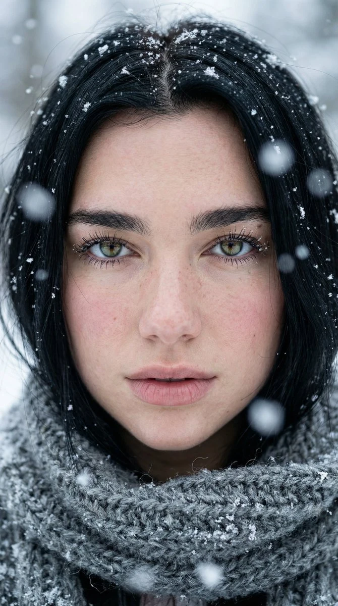 Hyper-Realistic Winter Macro Portrait