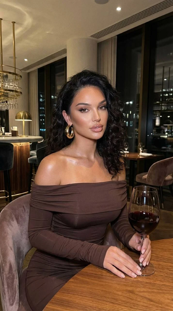 Elegant Woman Luxury Restaurant Portrait