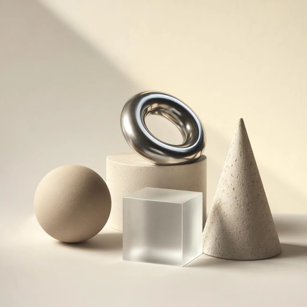 Abstract 3D Geometric Still Life