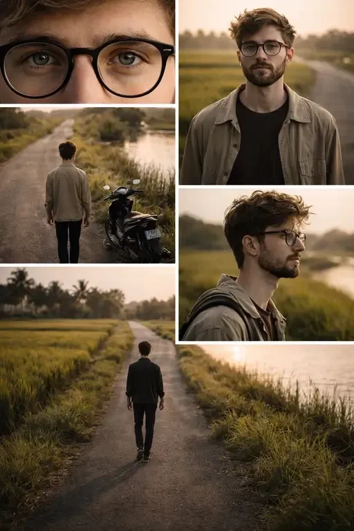 Cinematic Rural Walk Storyboard