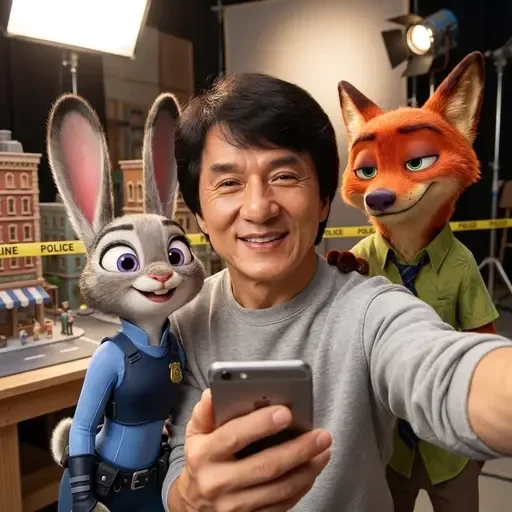 selfie with zootopia characters set
