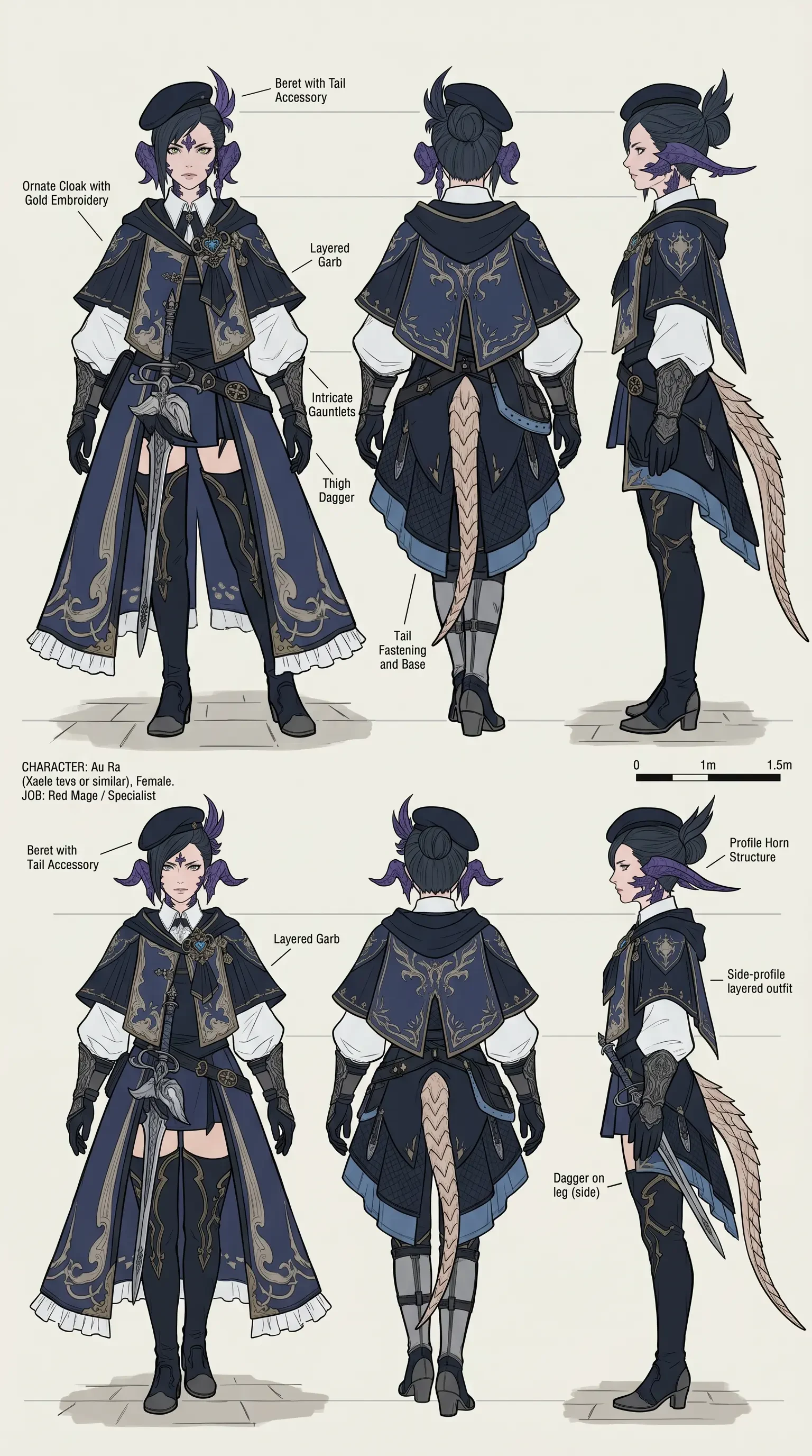 Fantasy Female Character Design Sheet