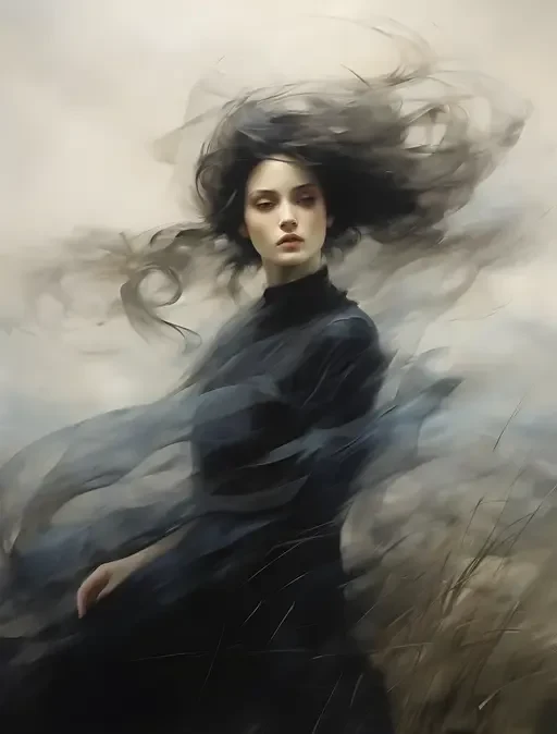 mystical smoky ethereal cinematic portrait