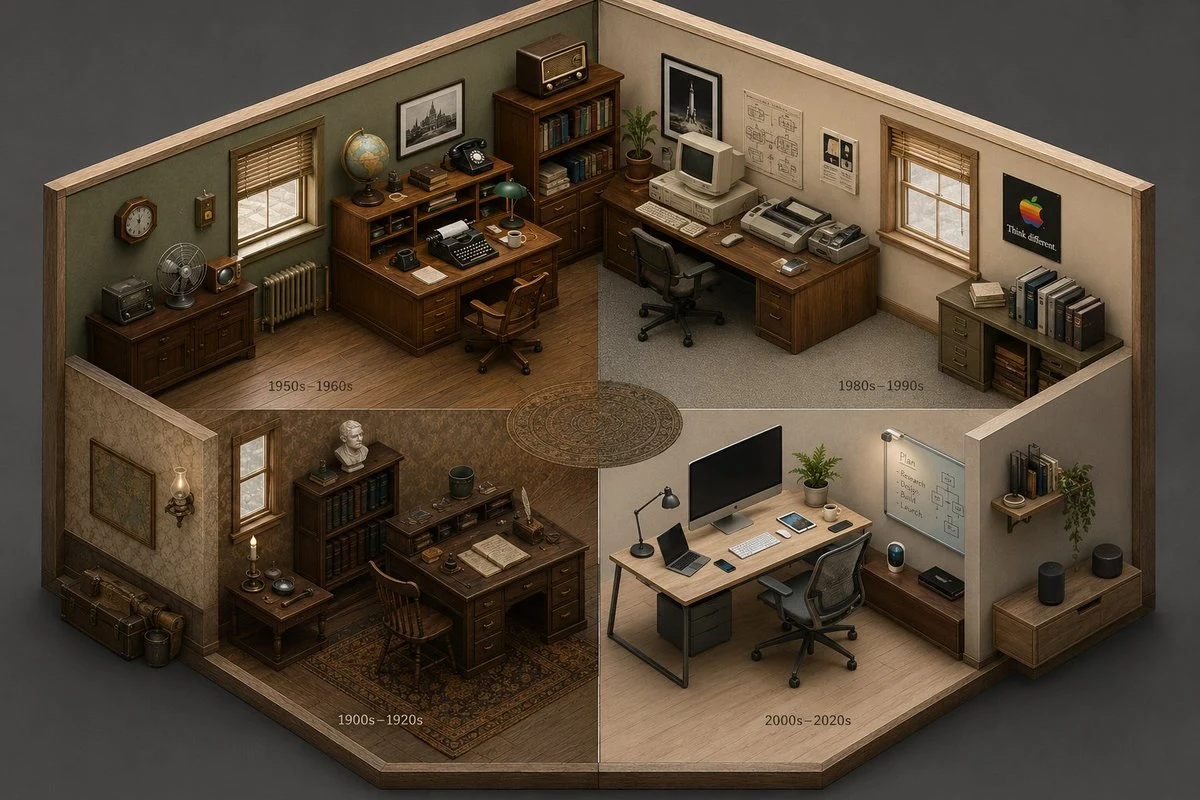 Isometric Room Evolution Timeline