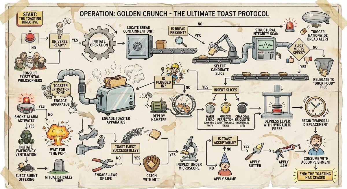 Wacky Toasting Flowchart