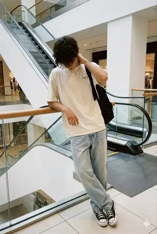 Candid Shopping Mall Escalator Portrait