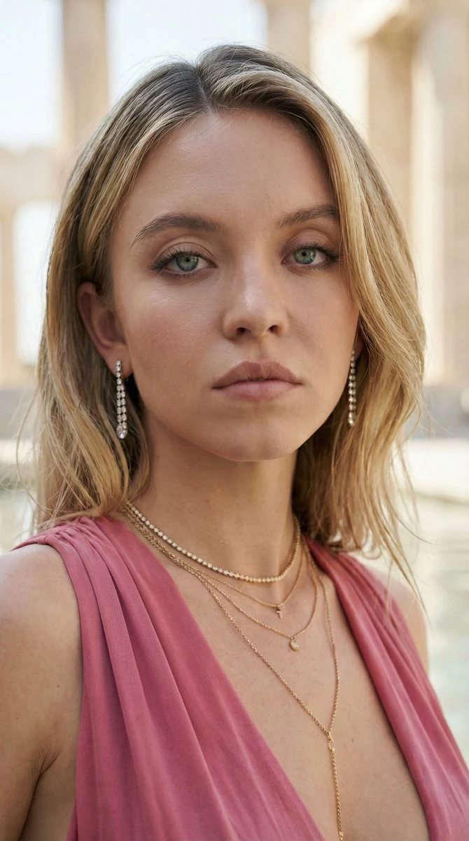 Grecian Style Fashion Editorial Portrait