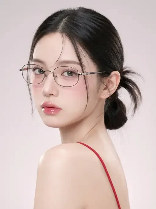 sweet cool minimalist portrait with glasses
