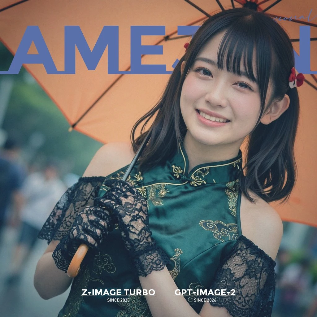Fashion Magazine Cover Rainy Umbrella Portrait