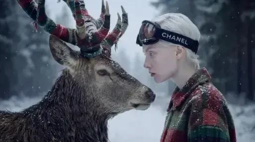 Winter Fantasy Deer Portrait