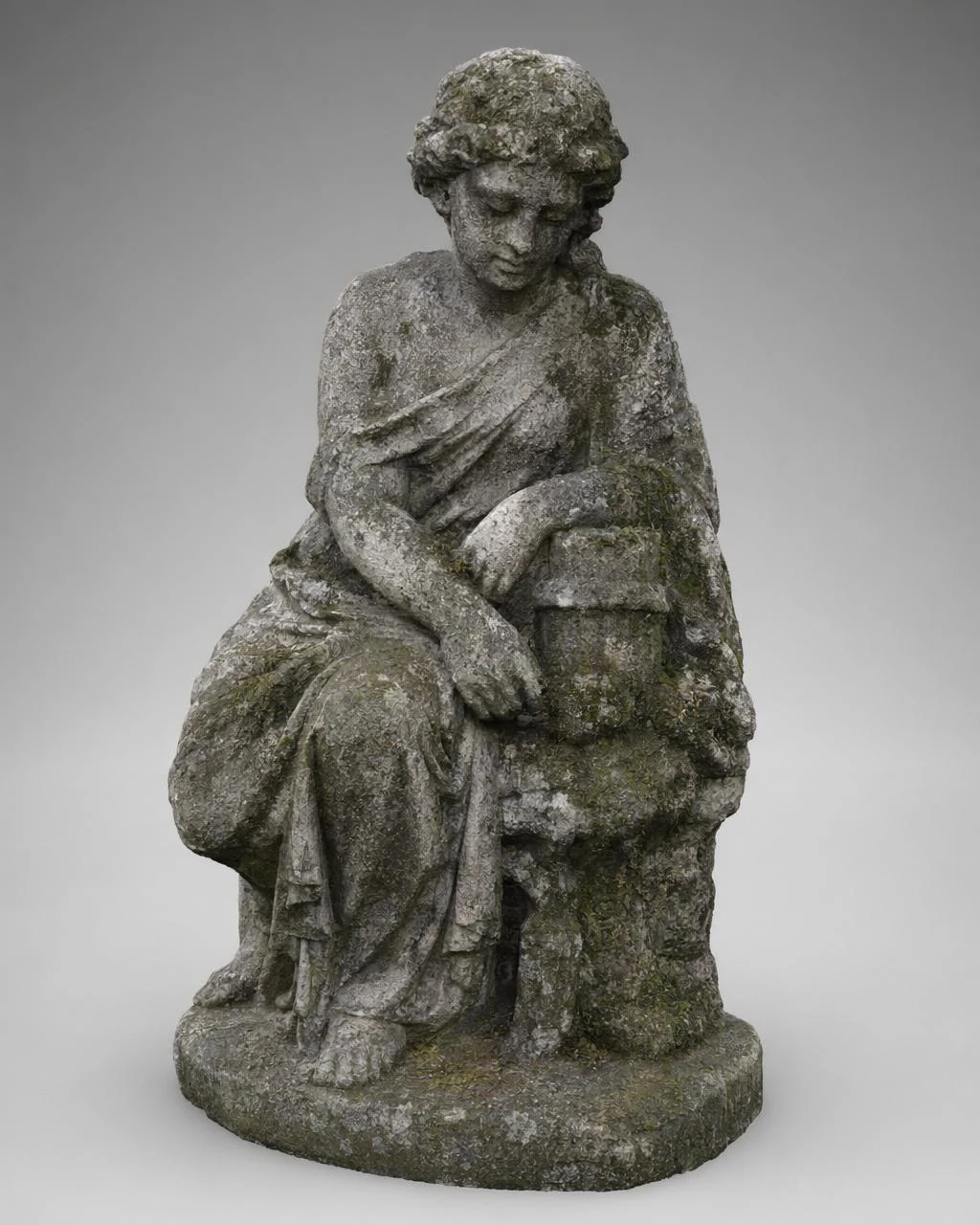 weathered stone statue photogrammetry