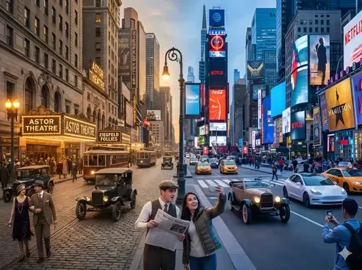 Times Square Through Time Split
