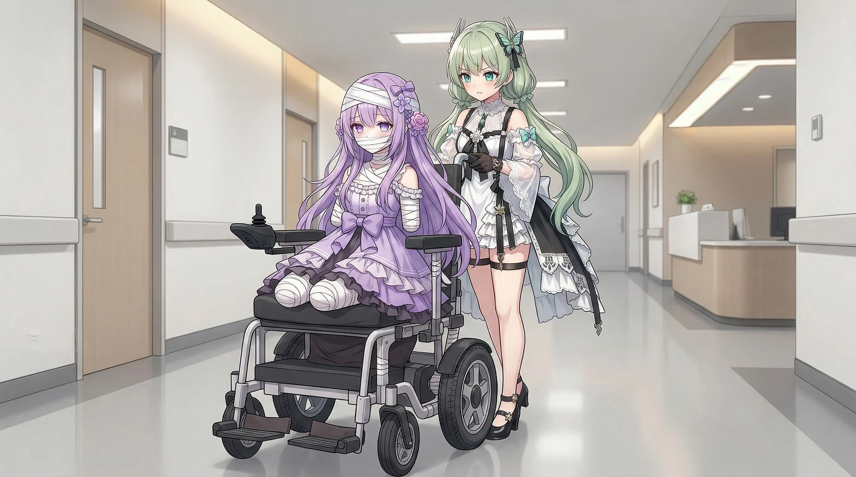 Anime Characters in Hospital Setting reference image 1