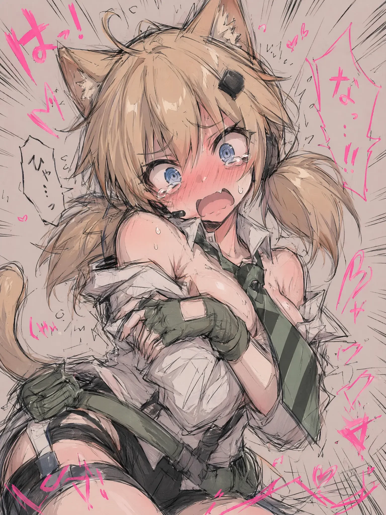 Dynamic Anime Sketch Character Art