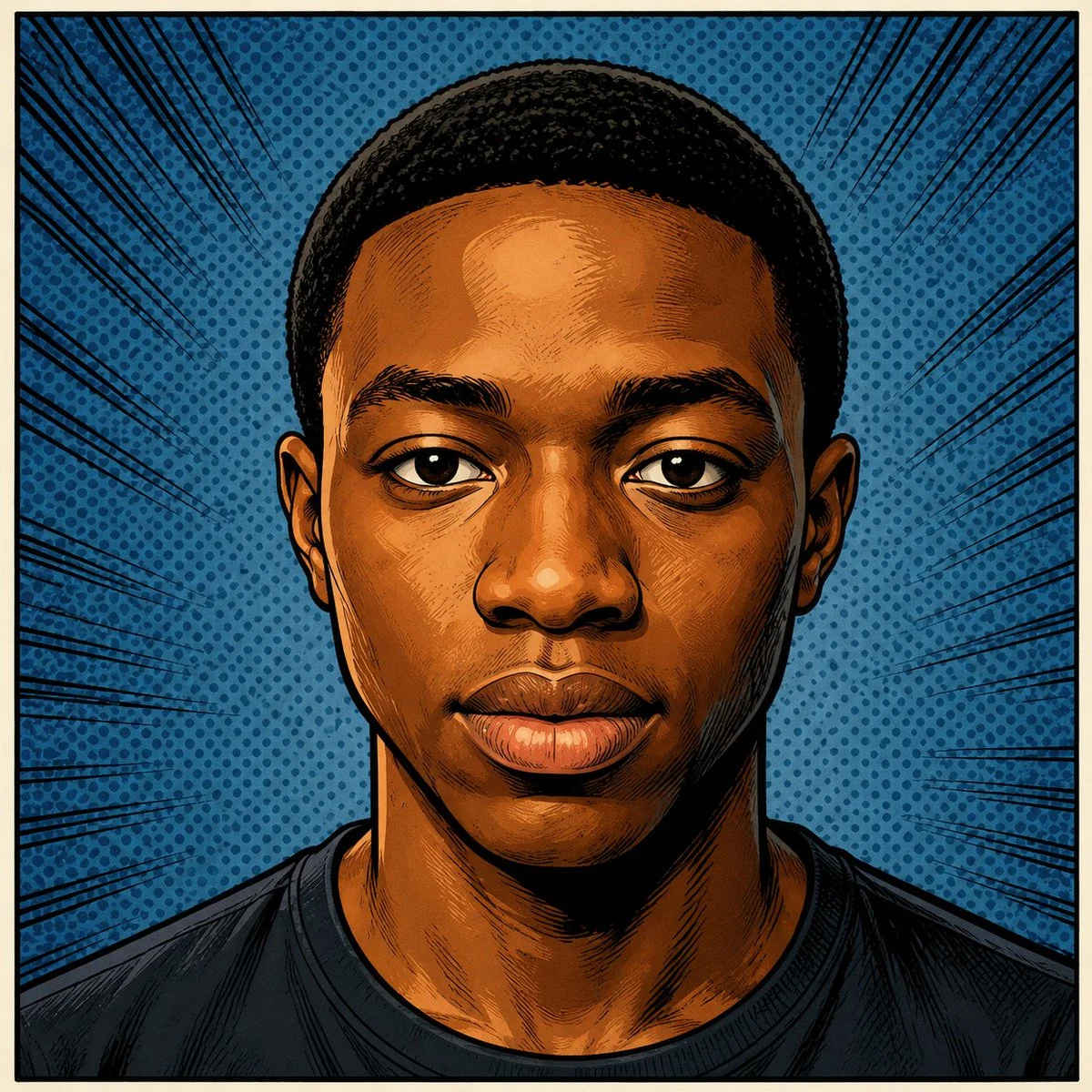 Vibrant Comic Superhero Portrait