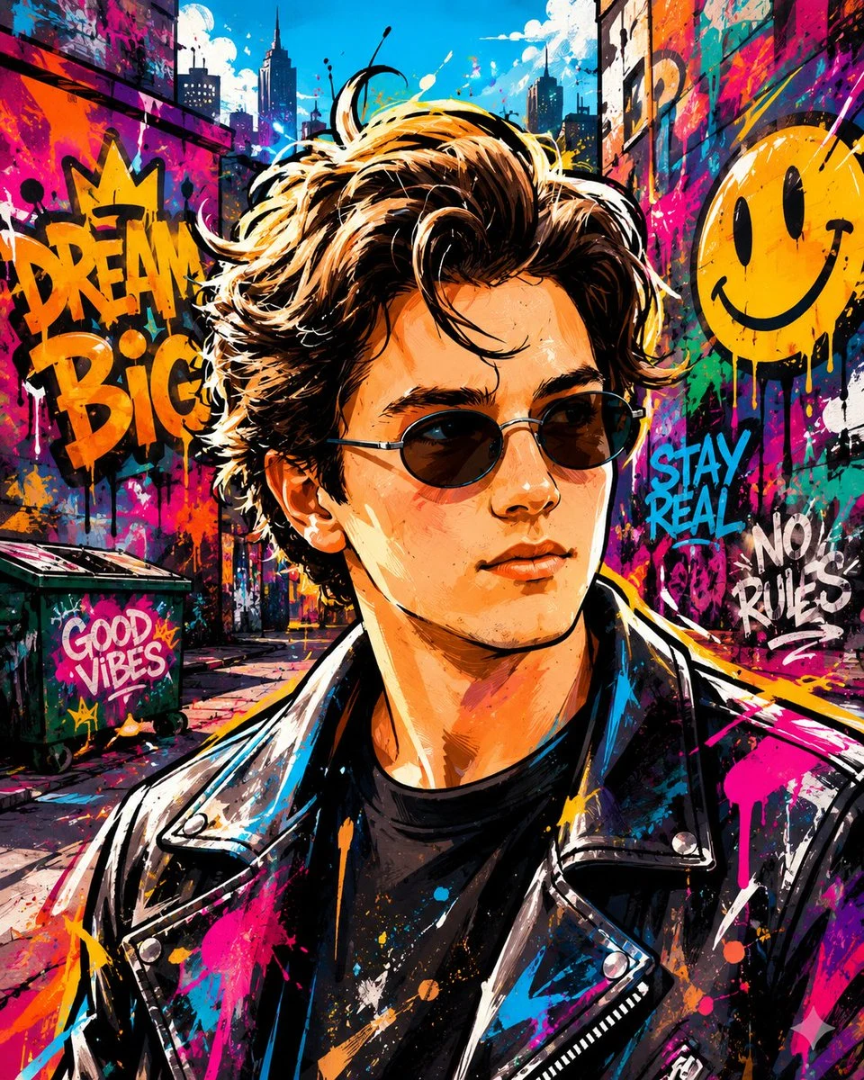 Vibrant Graffiti Street Art Style Transformation