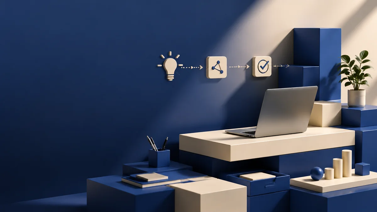 Geometric B2B LinkedIn campaign visual about AI productivity